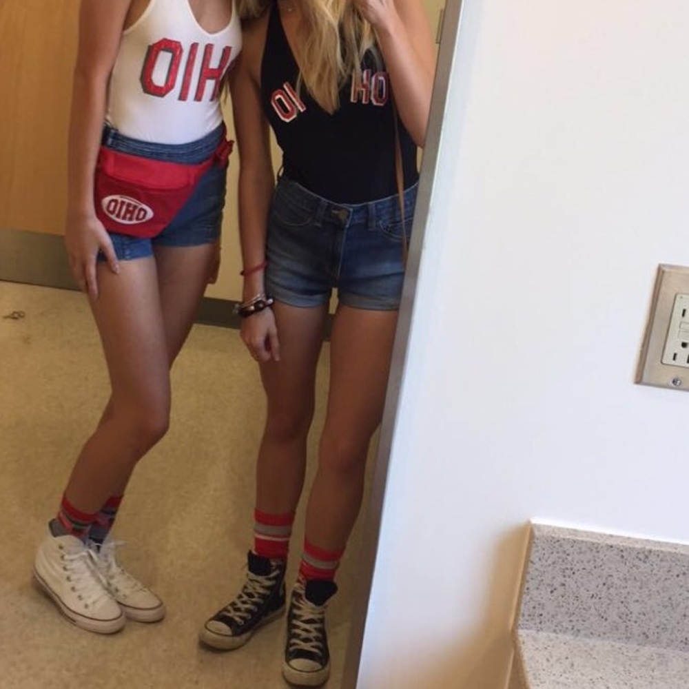 OHIO onesie bodysuit with a low back